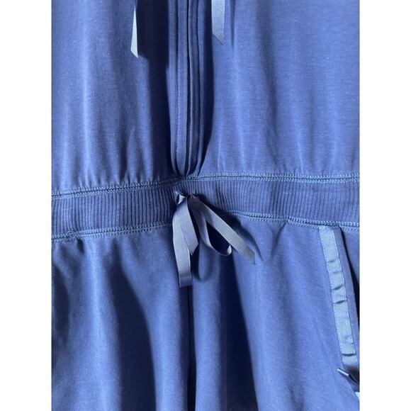 Princesse Tam Tam Romper Women’s Size XXS Blue Hooded 2” Inseam Bow Pockets - Picture 6 of 9